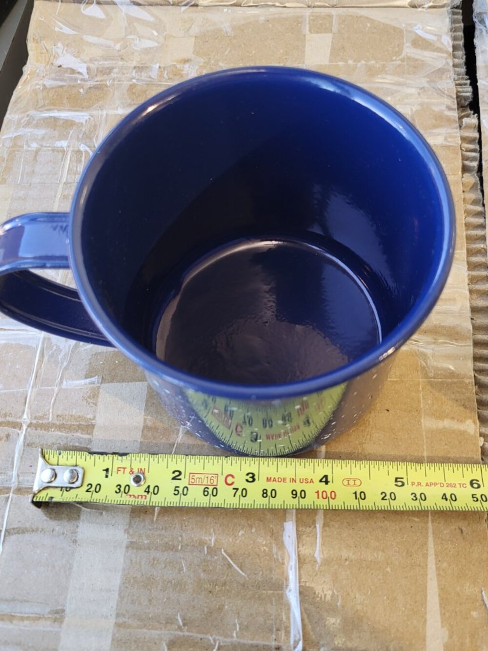 JAYCO RV BLUE SPECKLED ENAMEL COATED METAL COFFEE CUPS (2) RARE SEE PICTURES - Picture 7 of 7